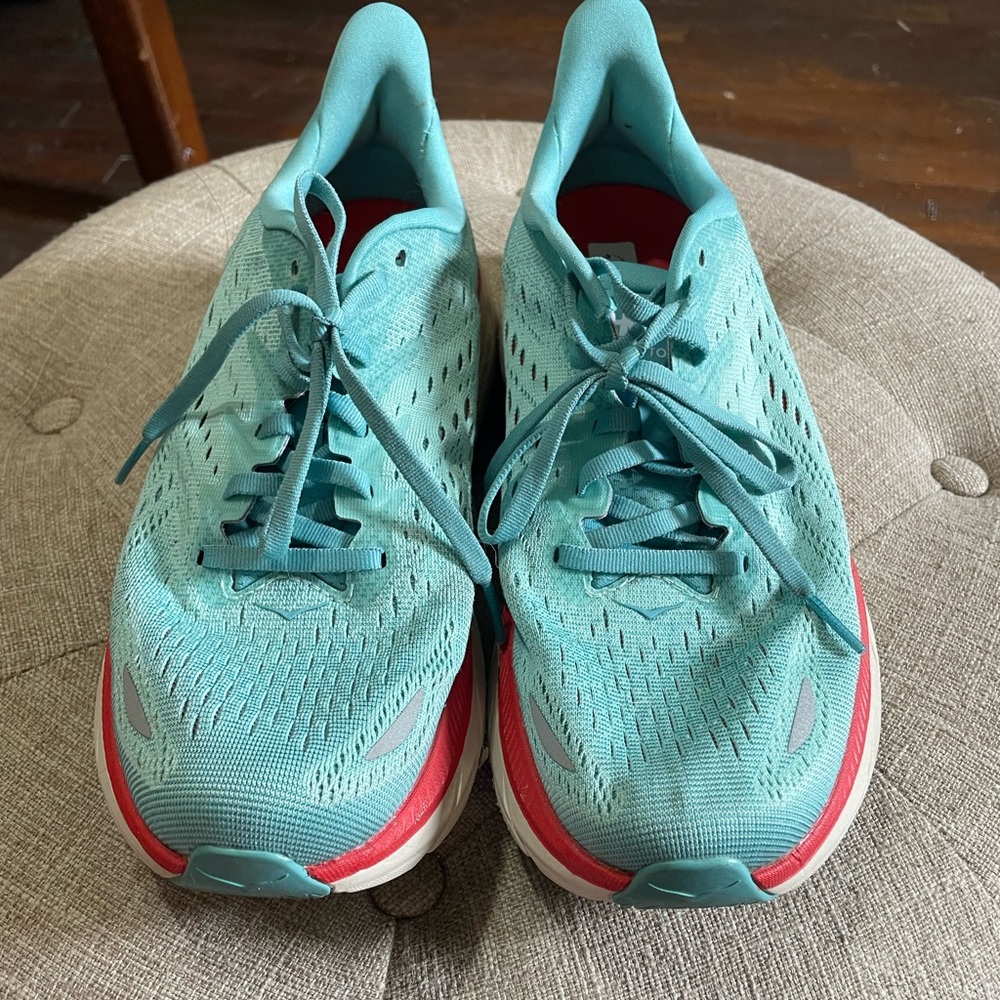 Hoka Women's Aqua and Coral Athletic Shoes